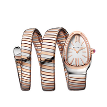 Serpenti Tubogas Silver Opaline Dial Quartz Ladies Watch