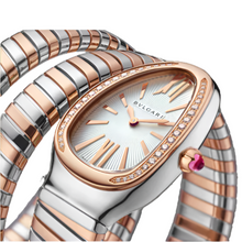 Serpenti Tubogas Silver Opaline Dial Quartz Ladies Watch