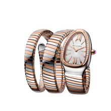 Serpenti Tubogas Silver Opaline Dial Quartz Ladies Watch