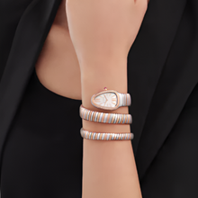 Serpenti Tubogas Silver Opaline Dial Quartz Ladies Watch