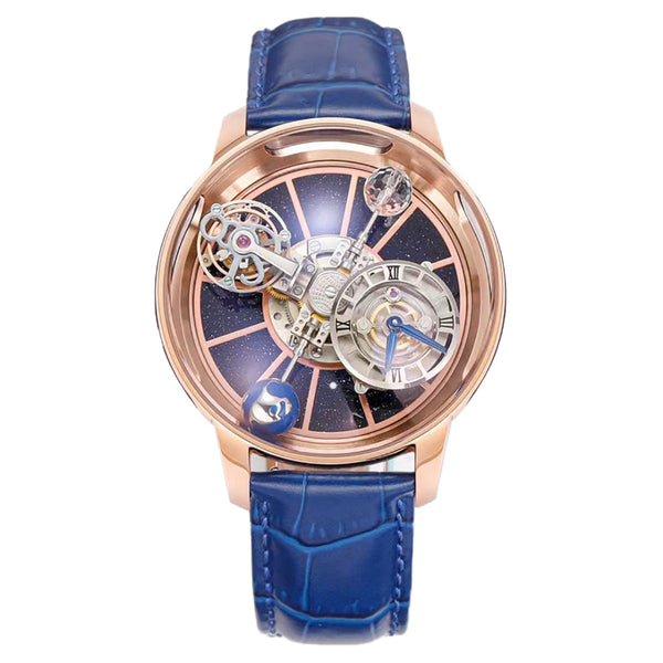 Jacob & Co Diamond-Encrusted Tourbillon Mechanical Wristwatch With Luxury Watchbox 47mm