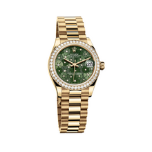 Rolex Datejust Oyster Diamonds and Yellow Gold  Green Dial