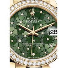 Rolex Datejust Oyster Diamonds and Yellow Gold  Green Dial