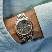 Rolex Datejust Yellow Gold Stainless Steel Slate Dial Jubilee