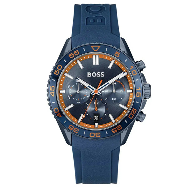 Hugo Boss - Stainless Stee 44 mm Rubber Blue