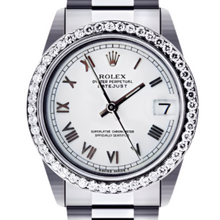 Rolex Lady-Datejust White Roman Dial Diamond Bezel Stainless Steel Oyster