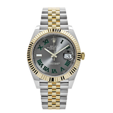 Rolex Datejust Yellow Gold Stainless Steel Slate Dial Jubilee