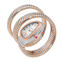 Serpenti Tubogas Silver Opaline Dial Quartz Ladies Watch