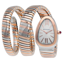 Serpenti Tubogas Silver Opaline Dial Quartz Ladies Watch