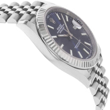 Rolex Datejust 41mm Blue Dial Baton Index Luxury Men's Wristwatch