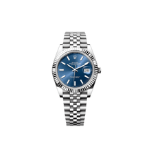 Rolex Datejust 41mm Blue Dial Baton Index Luxury Men's Wristwatch