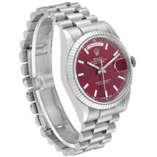 Rolex Day - Date 36 Cherry Dial Fluted Bezel - BEAUTY BAR