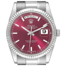 Rolex Day - Date 36 Cherry Dial Fluted Bezel - BEAUTY BAR