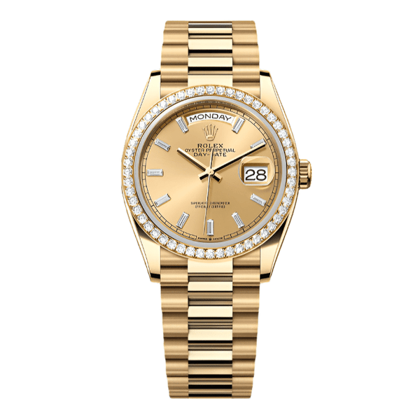 Rolex Day Date Presidential 228348RBR Yellow Gold Factory Diamond Dial Bezel