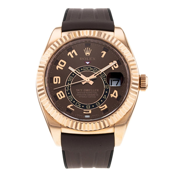 Rolex Sky - Dweller - Brown Rubber - BEAUTY BAR